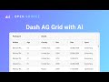 Plotly Dash AG Grid with AI