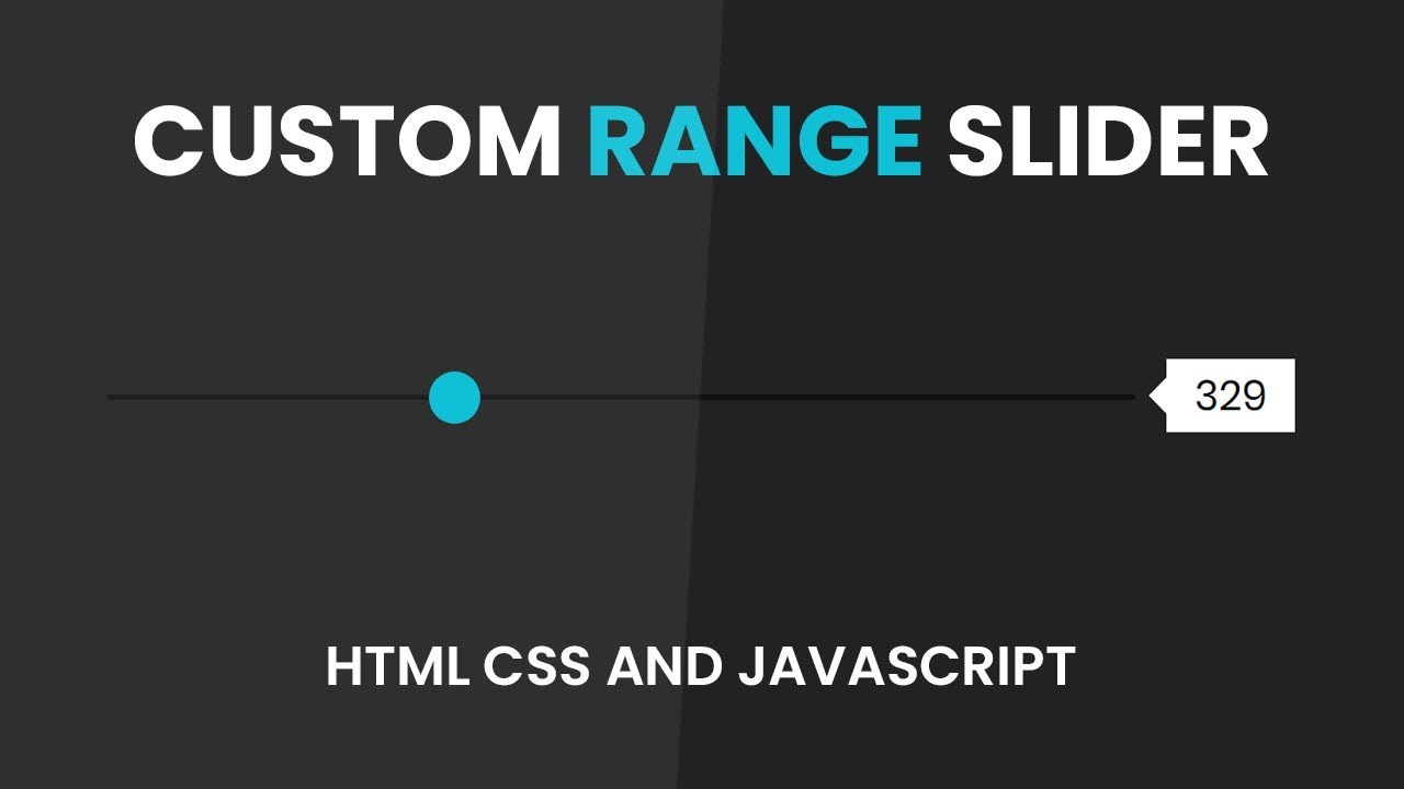 CSS Custom Range Slider | Html CSS And Javascript - YouTube