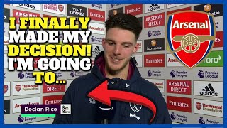 URGENT! LOOK WHAT DECLAN RICE SAID BEFORE GOING TO TRAINING! TRANSFER DECISION MADE!? ARSENAL NEWS