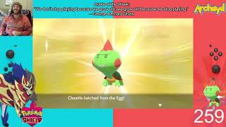 Archayd hatches Shiny Chewtle! 259 eggs / Masuda Method