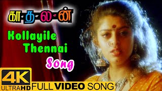 Kadhalan Movie Songs | Kollayile Thennai Song | Prabhu Deva | Nagma | Vadivelu | A.R.Rahman