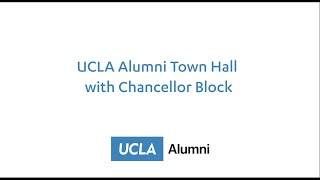 UCLA Alumni Town Hall with Chancellor Block