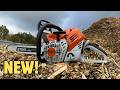 Buy a NEW Stihl MS 500i chainsaw - FIRST start