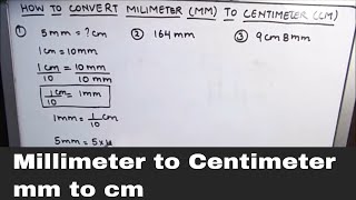 How to convert mm to cm / Convert Millimeter to Centimeter / mm to cm conversion