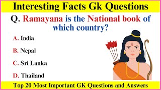 Top 20 Gk Questions and  Answers | Interesting General Knowledge | Gk GS | Gk in English