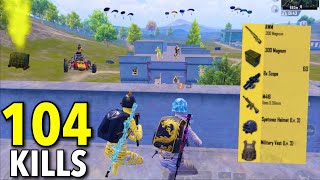104 Kills😱NEW BEST LOOT GAMEPLAY in APARTMENTS🔥PUBG Mobile