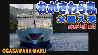 おがさわら丸 父島入港 2023年4月15日