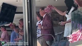 Nick Saban watches the Crimson Tide take the field on A-Day