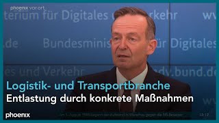 Volker Wissing \u0026 Dirk Engelhardt zum Abschlussbericht der Kommission Straßengüterverkehr | 31.07.24