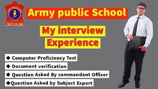 My Army public School interview Experience #Aps #apsinterview