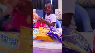 Kid Try snacks from Around The World😍❗️ ❗️  Kid & Doll tries snacks | Kids Try