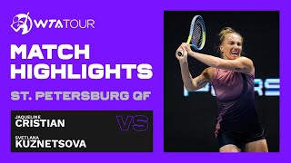 Jaqueline Cristian vs. Svetlana Kuznetsova | 2021 St. Petersburg Quarterfinals | WTA Match Highlight