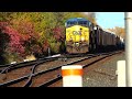 csx 3194 law enforcement unit leads freight train ns cp and bnsf engine power 2 mile long train