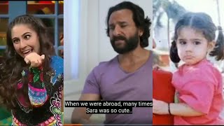#SarahAliKhan_Simmba Saif Ali Khan talking about Sara Ali Khan childhood Sweet moments