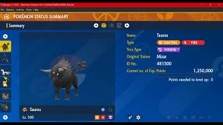 6IV Shiny Tauros Fire Fighting Type with Poison Tera You Have Made Me A Believer