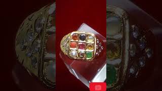 22ct/916kdm Gold natural Diamonds \u0026 Gemstones Navratna Ring, #shorts #viral