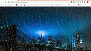 Html & Css-Rain Effect With Lighting