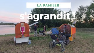 Vélo-roulotte/caravane : La famille s'agarandit