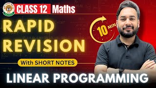 Linear Programming in 10 Mins🔥😱| Rapid Revision Class 12 Maths | Board Exams 2025