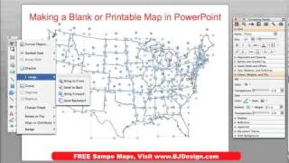 How Do I Make a Printable, Blank, Outline USA or World Map in PowerPoint? • BJDesign.com