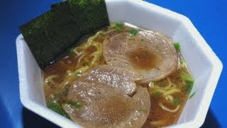 夜食動画　焼豚ラ王　コク醤油　日清 カップラーメン Instant Cup Ramen Soy Sauce Flavor