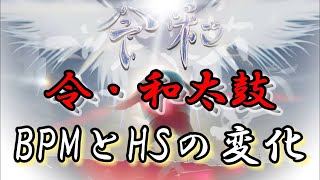 【太鼓の達人】令・和太鼓のBPMとHSの変化