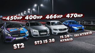 Я БРОСИЛ ВЫЗОВ ШКОДАМ НА ГИБРИДАХ is38 и Audi a3 REVO Краснодар.