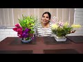 vlog 7 ജാപ്പനീസ് മാതൃകയിൽ പൂക്കൾ അലങ്കരിക്കാം. ikebana japanese flower arrangement