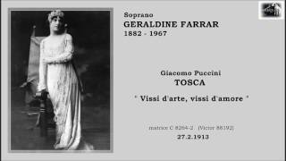 Soprano GERALDINE FARRAR -  Tosca  \