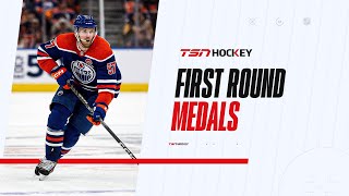 Biron hands out his medals for the first round of the NHL playoffs