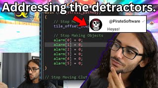 Pirate Software responded to my code review...