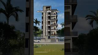 40X60 Feet Apartment with 5 Flats of 3bhk #shorts ,To order your design WhatsApp us at+91-9916245786