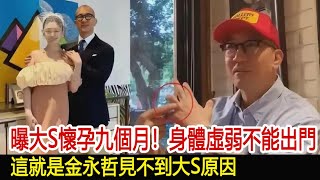 曝大S懷孕九個月！身體虛弱不能出門，這就是金永哲見不到大S原因︱大S︱徐熙媛︱張蘭︱汪小菲︱小S#華藝傳媒