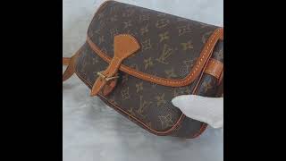 LV M42250 Vintage 🎀現品實拍 🎀 老花經典斜背包／馬鞍包／石頭包 ~二手品約9成新