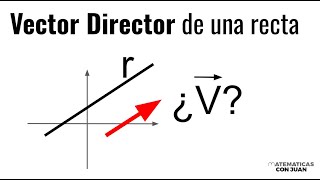 CÓMO HALLAR EL VECTOR DIRECTOR DE UNA RECTA. Geometría Básica