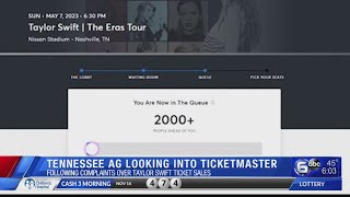 Tennessee AG looking into Ticketmaster following complaints over Taylor Swift ticket sales