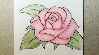 How To Draw A Rose step-by-step Slow Drawing Tutorial