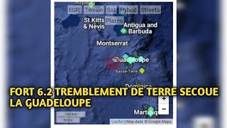 Le tremblement de terre d'aujourd'hui, un massif de 6,2 a secoué la Guadeloupe
