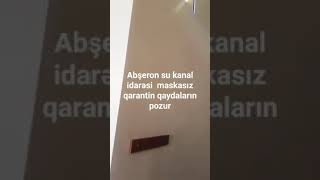 Abşeron rayon Sukanal idarəsi qarantin qaydalarını ciddi pozur