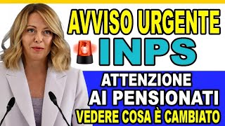 🚨 L'INPS ANNUNCIA IMPORTANTI CAMBIAMENTI PER TUTTI I PENSIONATI A PARTIRE DA GENNAIO 2025!