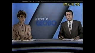 Globo - Chamada do filme 'Assim são os fortes'. + Abertura jornal da Globo 28/03/1989.