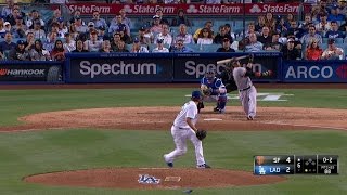 SF@LAD: Kershaw whiffs Morse in the 6th inning