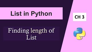 Finding Length of List|List in Python|len() Function|Python Tutorial for Beginners in Hindi