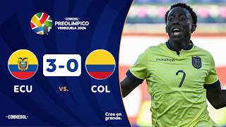 ECUADOR vs. COLOMBIA [3-0] | RESUMEN | CONMEBOL PREOLÍMPICO | FASE PRELIMINAR