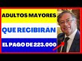 COLOMBIA MAYOR: Los Adultos Mayores que Recibirán el Pago de $223.000