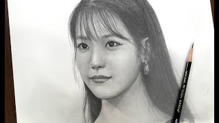 인물드로잉 - 아이유 (IU, 이지은) 그리기/How to draw a face/Drawing a realistic portrait with pencil