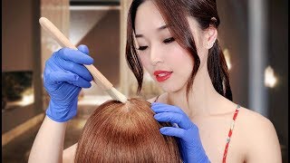 [ASMR] Sleepy Hair Dye Treatment