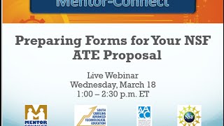 Mentor-Connect: Preparing Forms for Your NSF ATE Proposal 1024x768