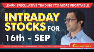 Best Intraday Stock For Tomorrow - 16 Sep || Intraday Trading Tips || Daily Price action Learning
