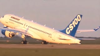 Bombardier CS100: Tailstrike and APU fire during the certification test